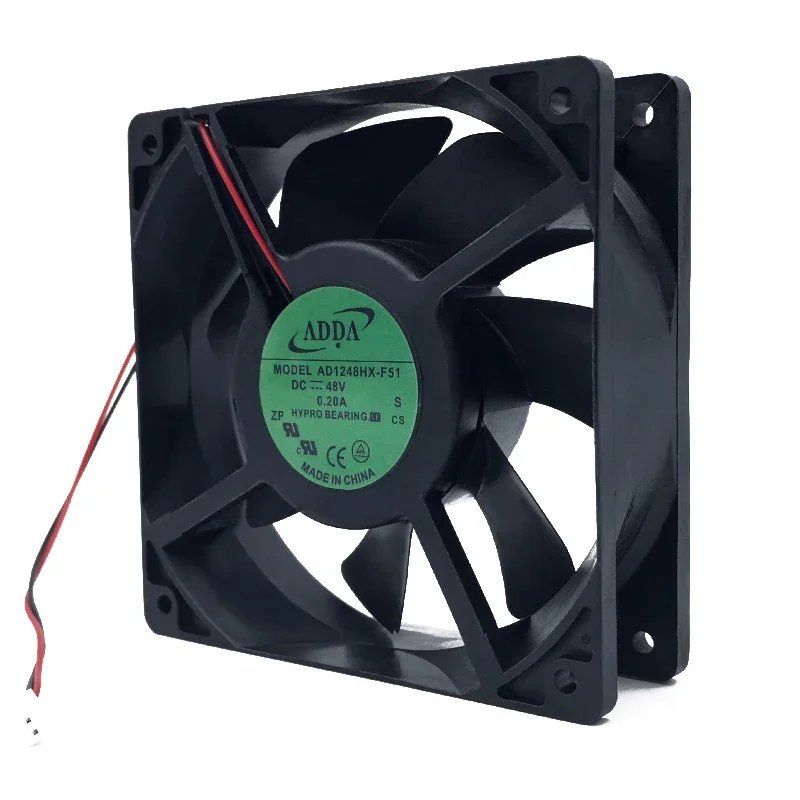 120 * 120 * 38 ADDA DC fan  AD1248HX-F51 DC48V 0.20A fan 12CM