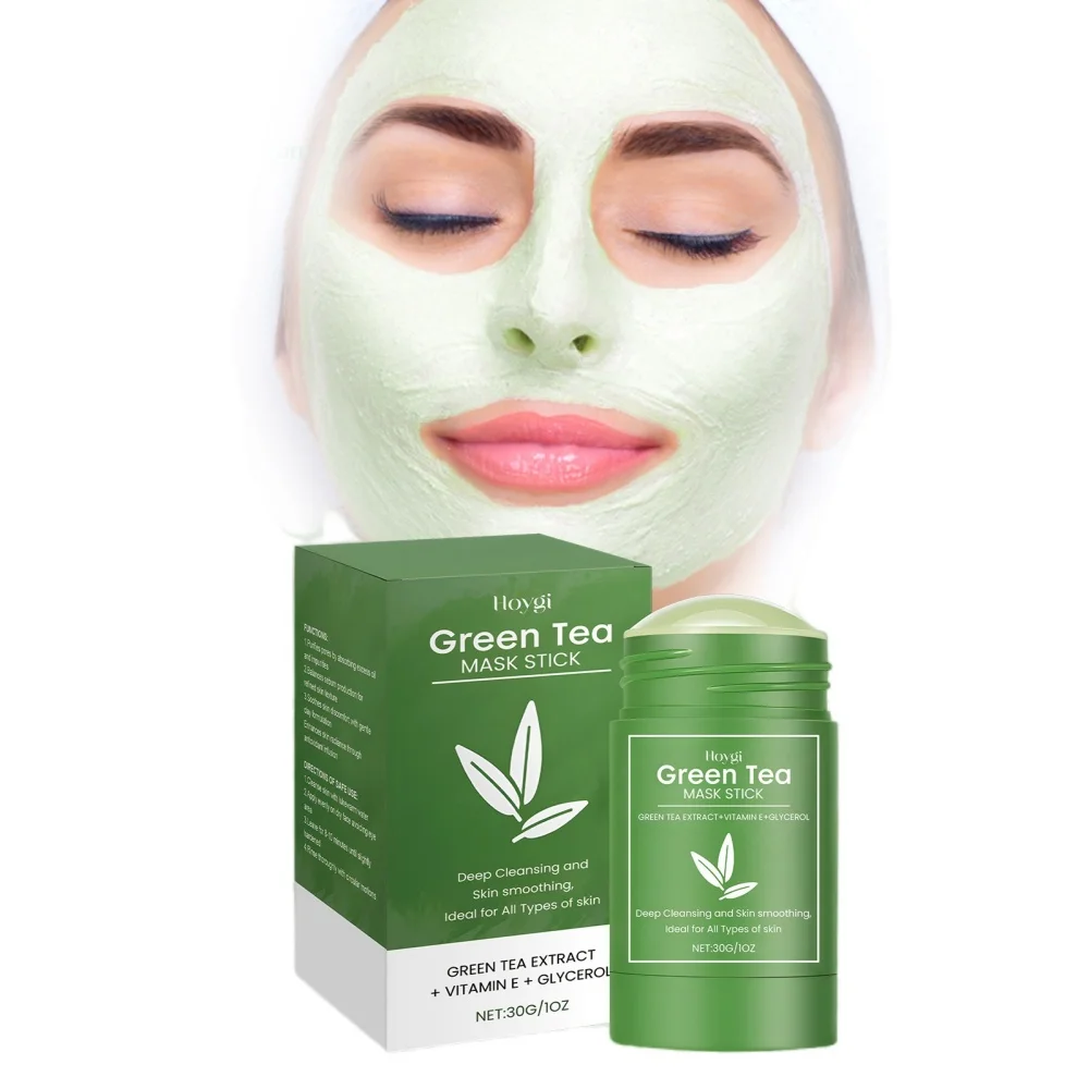 

Green Tea Cleansing facial mask Blackhead Acne Removing Oil Controlling Shrinking Pore Purifying Brightening Facial Skin Care