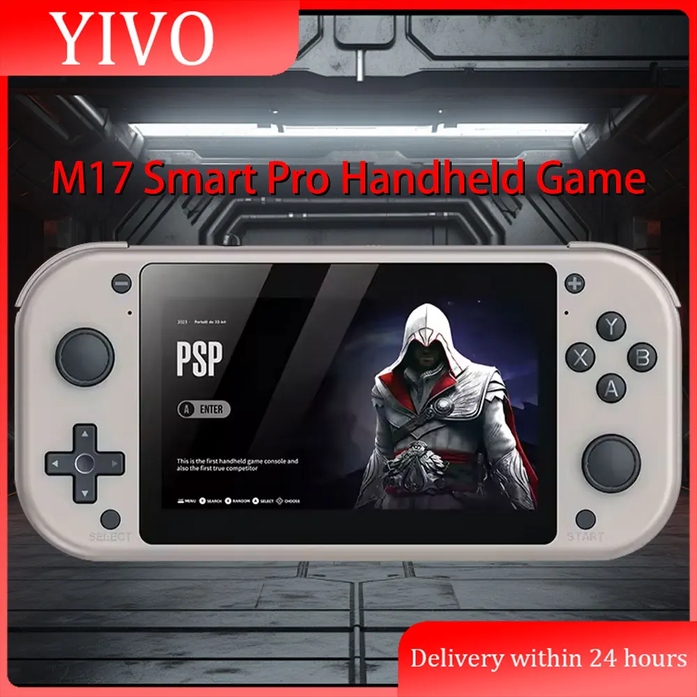 ل Trimui M17 الذكية برو وحدة تحكم بجهاز لعب محمول 4.96 ''IPS شاشة نظام لينكس عصا التحكم RGB الإضاءة الرجعية لعبة فيديو لاعب هدية