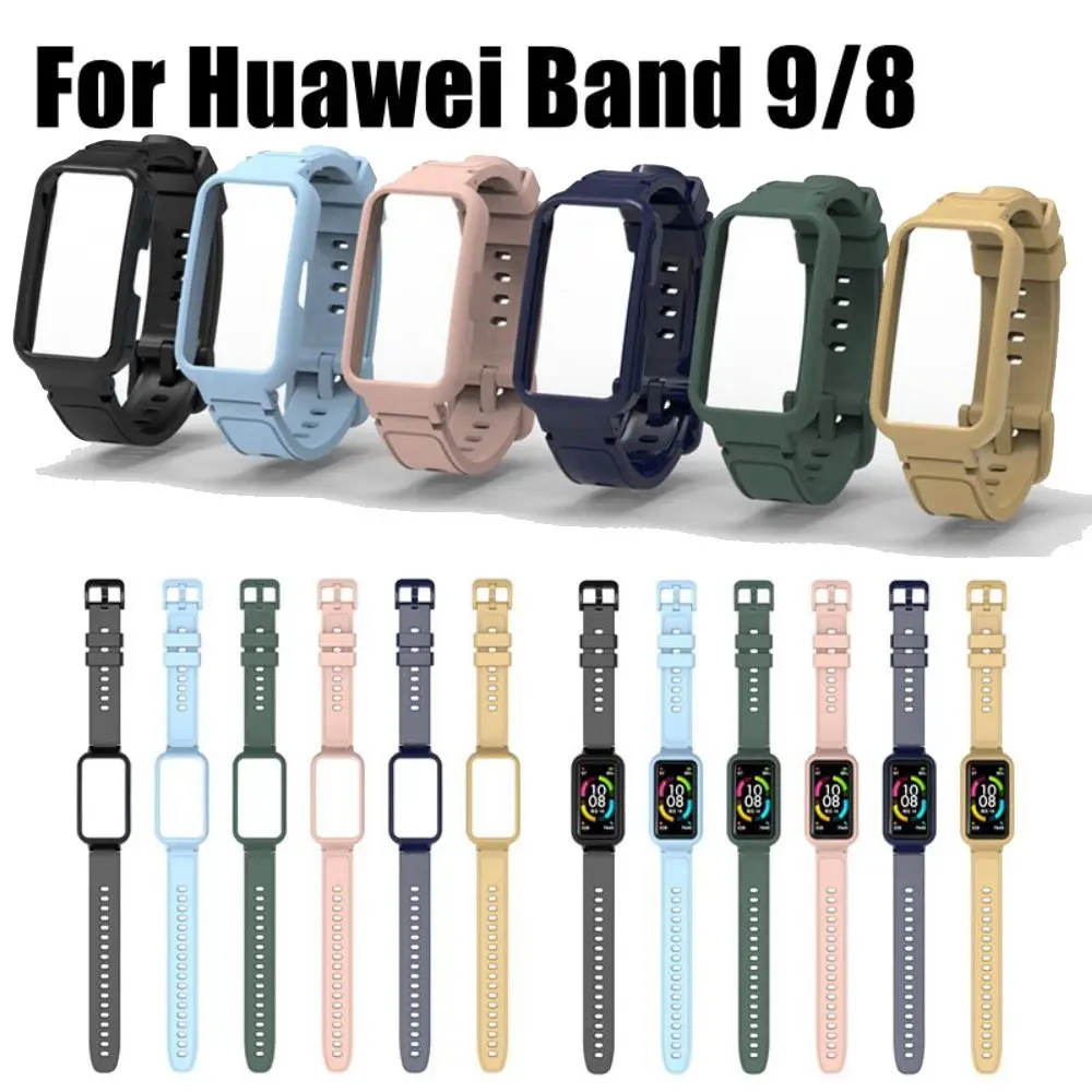 TPU Strap for Huawei Band 9/8 Belt SmartWatch Wristband Replacement Bracelet PC Case For Huawei Band 9 8 Breathable Watchband