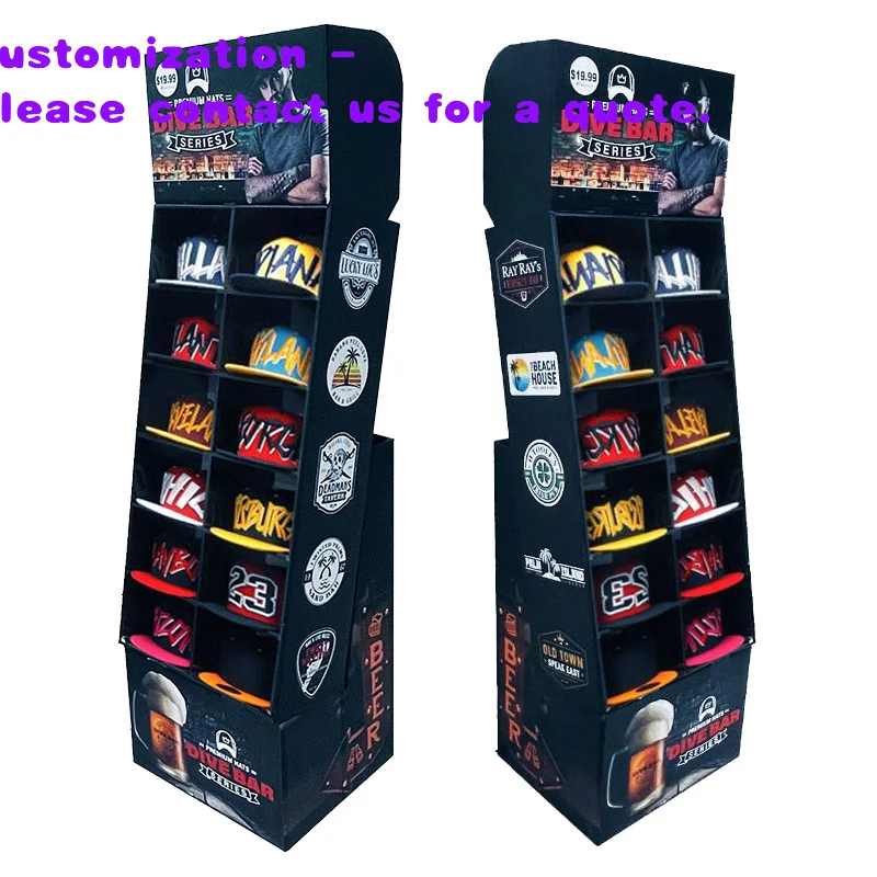 

custom.Custom Heavy Duty Sturdy Baseball Hat Holder Retail Store Cardboard Hat Display Stand