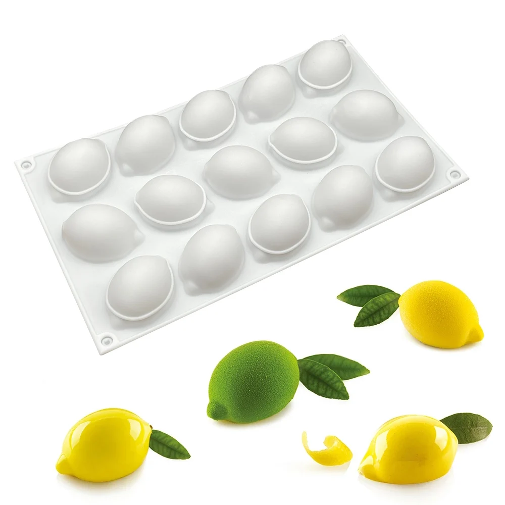 3d Lemon Cake Silicone Mold DIY Baking Mousse Desserts Bakeware Chocolate Cake Canes Tools Making Kitchen Tools