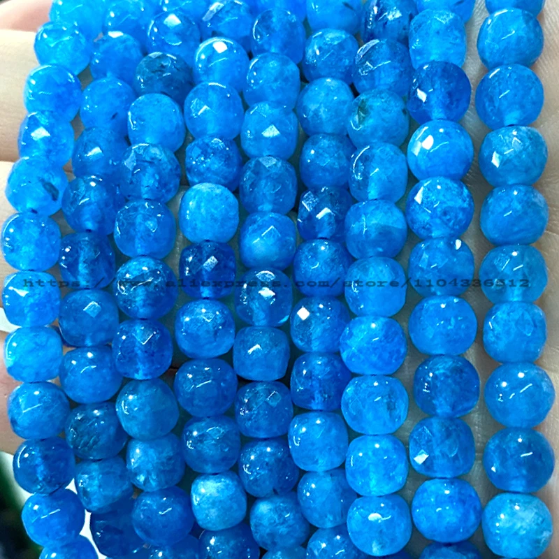 7-8MM Faceted Square Natural Stone Smoky Quartz Loose Spacer Beads for Jewelry Making Diy Earrings Bracelet Charms Accessories view 3