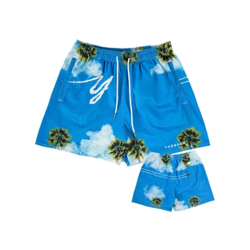 الصيف أزياء عارضة مستقيم الساق السراويل الرياضية الرجال اللياقة البدنية الأخ فضفاضة تناسب لوح التزلج اليومية فضفاضة للجنسين السراويل القصيرة