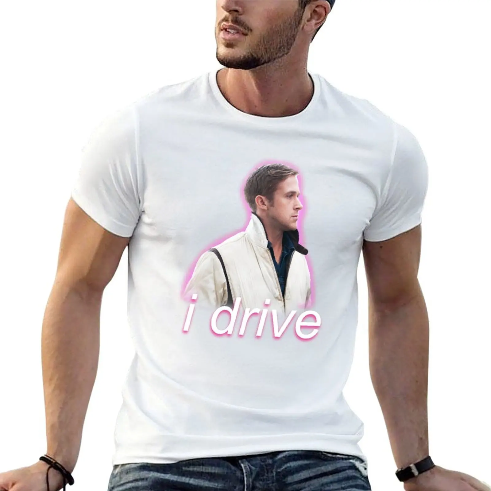 

i drive Ryan Gosling in Drive (2011) T-Shirt cotton t shirt man t shirts for man graphic vintage T-Shirt
