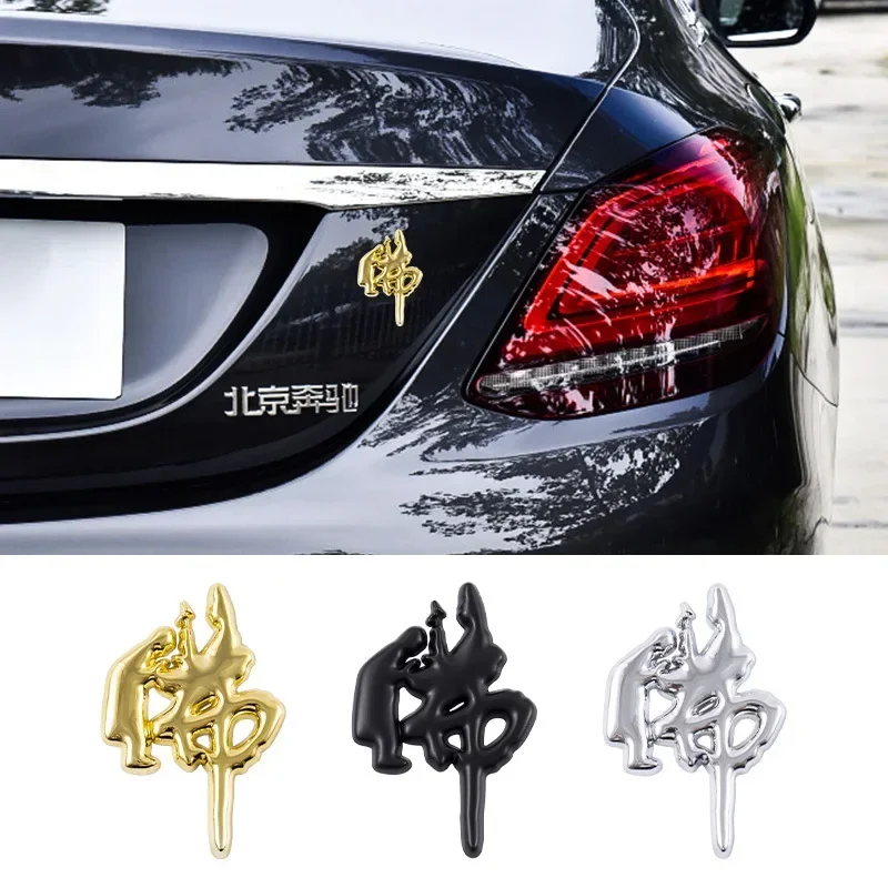 Universal Buddha Word Sticker for Peugeot Volvo LEXUS Mercedes BENZ Geely Infiniti KIA Nissan Hyundai Car Side Rear Badge Emblem