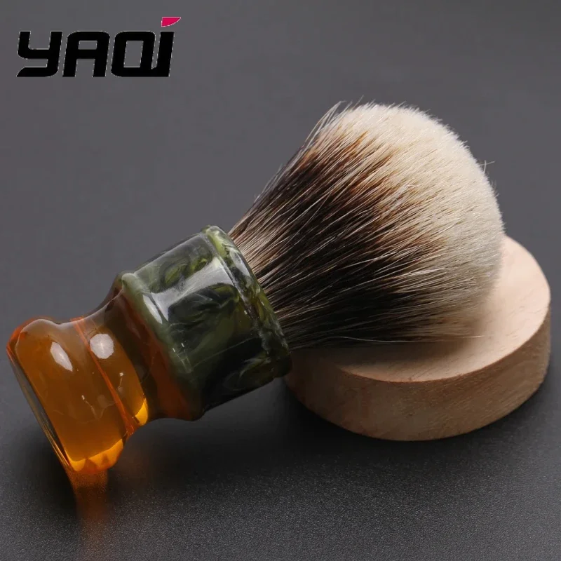 yaqi-22-ミリメートルアナグマの毛ウェットシェービングブラシサグラダファミリアデザイン-2-バンド樹脂ハンドルメンズグルーミングアクセサリー