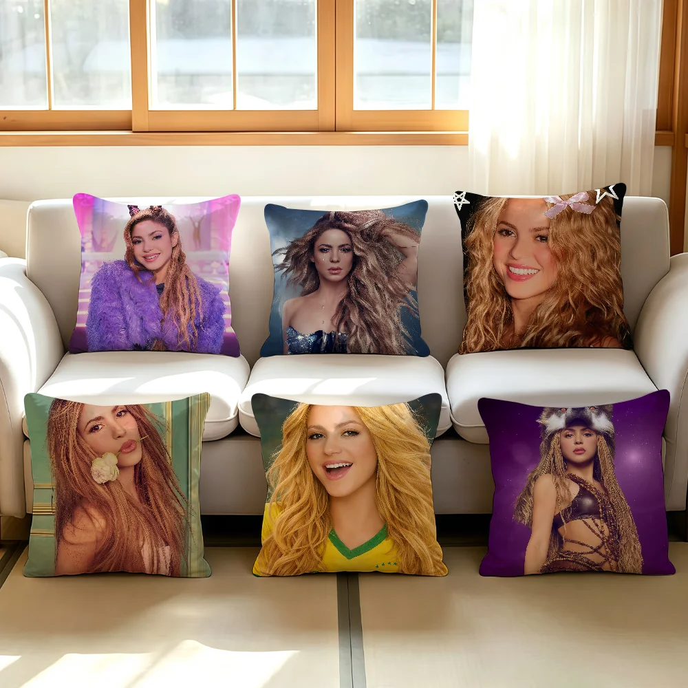 Colombian singer S-Shakira cushion cover Comfortable Decorative For Bedroom Living room Dormitory Picnic and Holiday Decoration