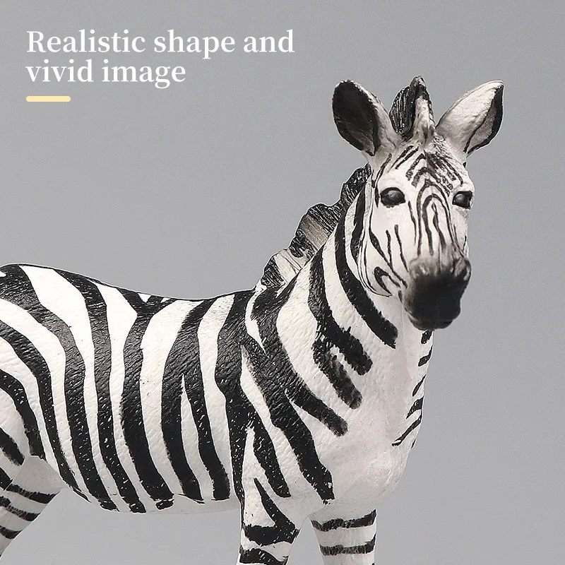 Afrykańska Dzikie Przyroda Świat Zebra Zwierzęta Zestaw Modeli - Edukacyjne Figurki Akcji Symulacyjne Zabawki dla Dzieci