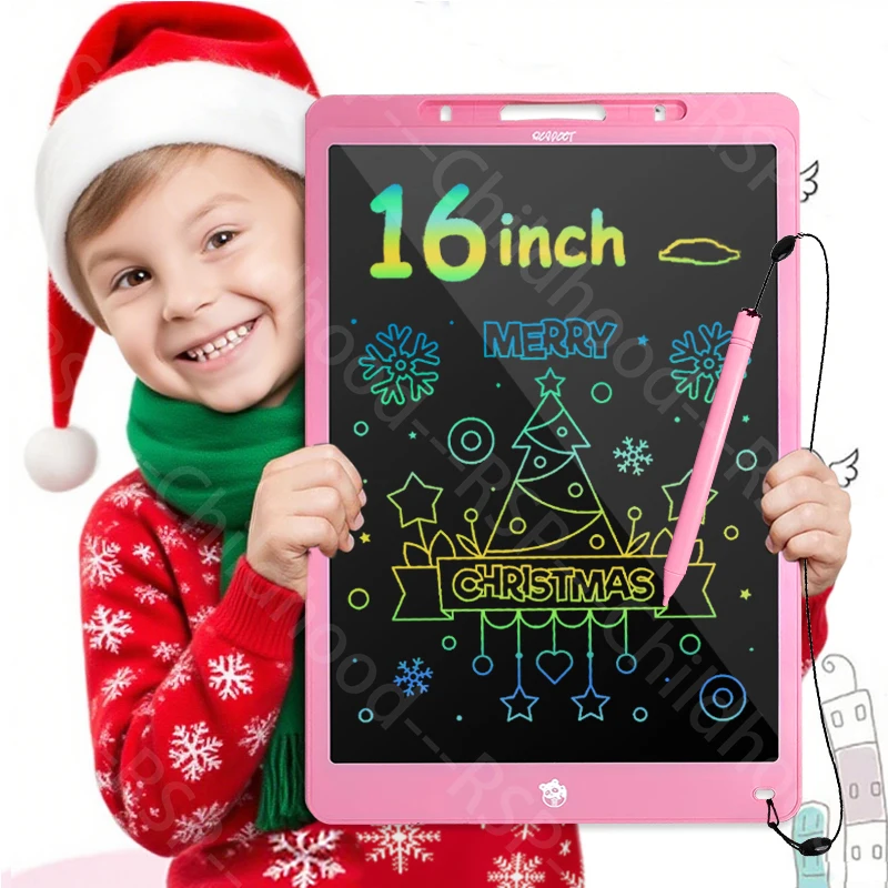 16-Zoll-LCD-Schreibtablett, großes elektronisches Farbzeichnungsbrett, löschbarer Bildschirm, perfektes Lernspielzeug, Geburtstag, Weihnachten, Geschenk – Detail 9