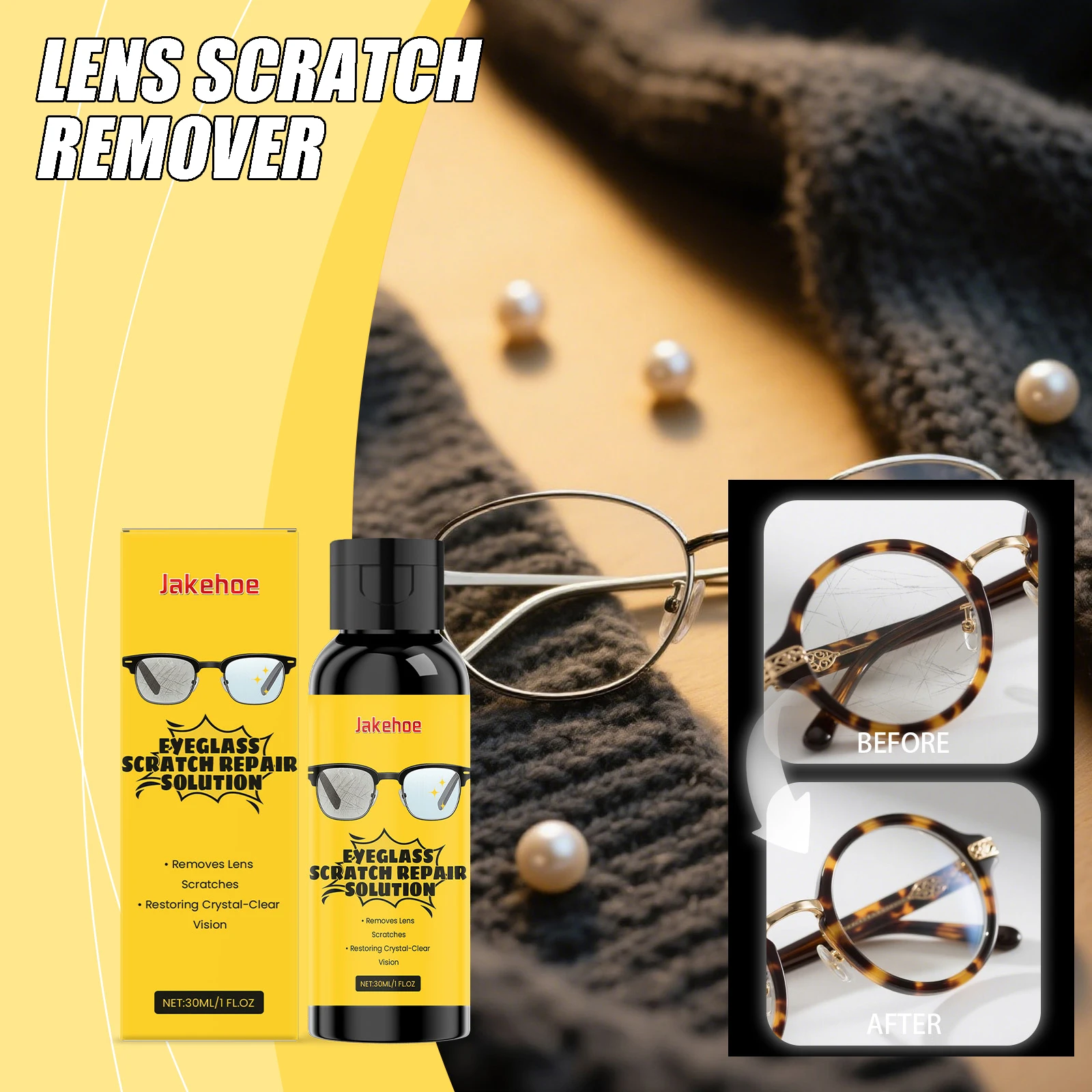 

Glasses Lens Cleaner Eyeglass Scratch Removal Spray Lens Fingerprints Dust Oil Cleaner Household Anti Fog Glass Repair Liquid