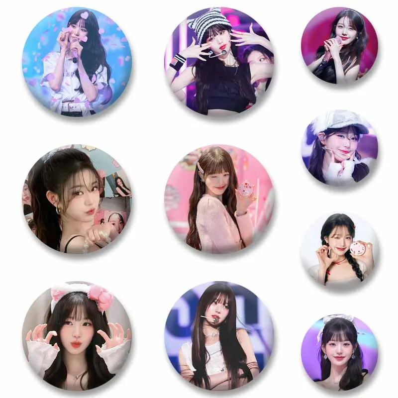

Cute Singer Jang Won Young Soft Button Pins Creative Sexy Girl Round Brooches on Bag At Fashion Jewelry Badge Music Lover Gifts