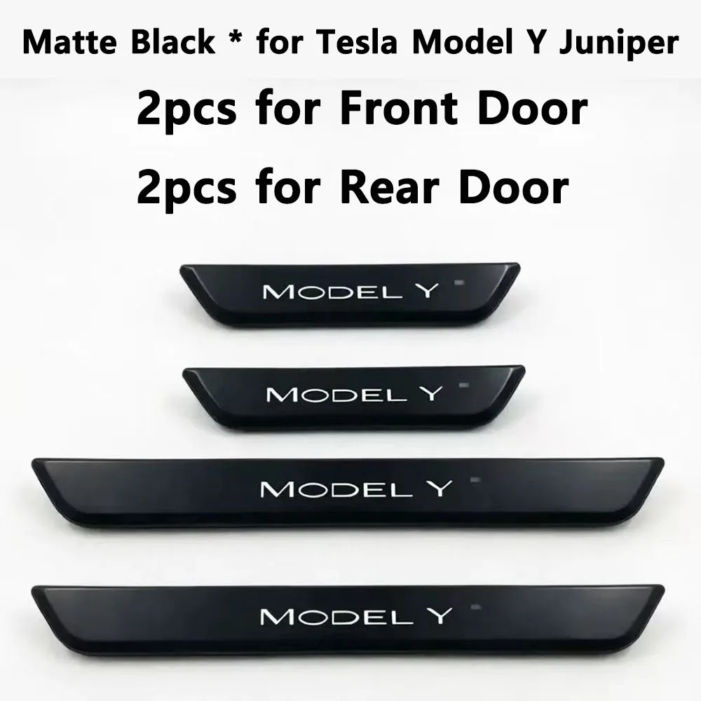 Gen2 Kabellose LED-Beleuchtete Pedale für Tesla New Y Juniper New 3 Highland Infrarot-Erkennung Türschwellenschutz Modell 3 Y