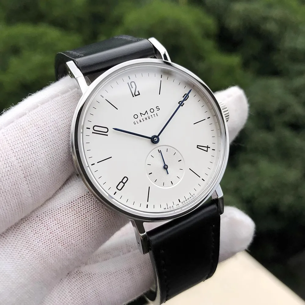 38.5mm Bauhaus Automatic Mechanical Watch For Seagull ST1701 Self-winding Movement Waterproof  Transparent Bottom Watch For Men