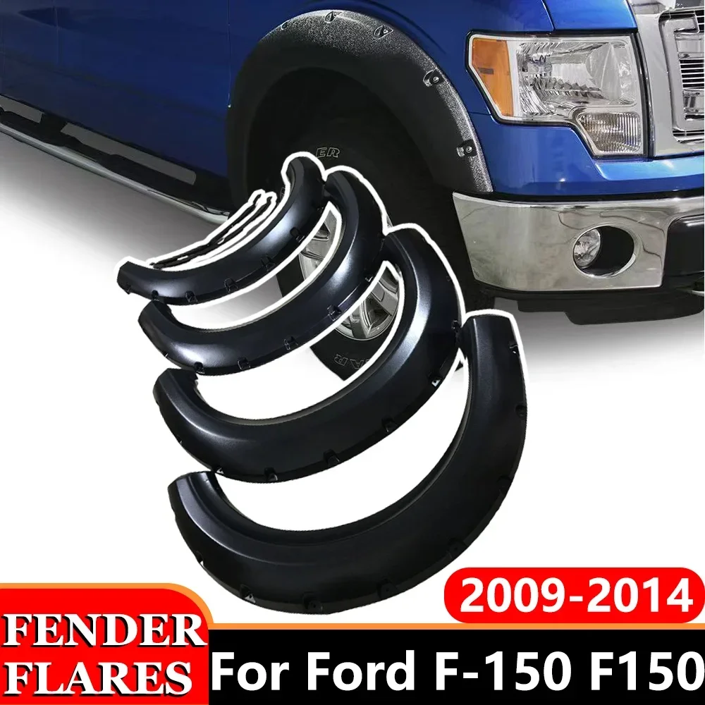 

Wheel Arch Mudguards Fender Flares For Ford F150 F-150 2009 2010 2011 2012 2013 2014 Fender With Decorative Stud Trim Pickup