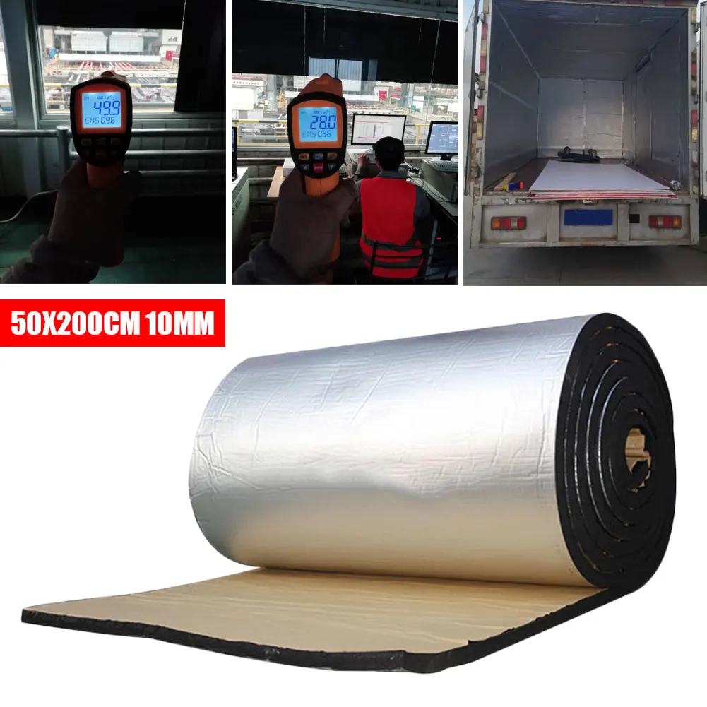 

50*200cm Car Cover Aluminum Foil Sound-proof Cotton Fire-proof And Sound-proof Insulation Pad Car Cover Sound-proof Cotton