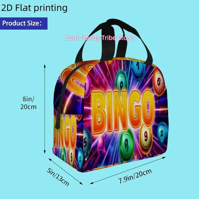 1pc Lively Bingo Balls That Shine with Bright Colors. A Printed Insulated Cooler Bag That Is Reusable And Portable, Suitable for
