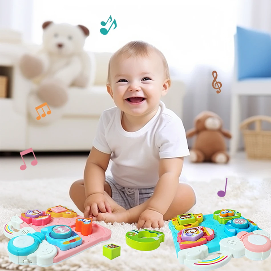 لعبة لوحة مطابقة معرفية على شكل طفل مع ألعاب موسيقية للتدريب على ذكاء الصوت ألعاب ألغاز تعليمية منتسوري المبكرة