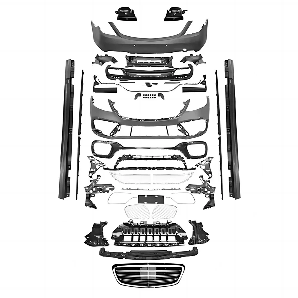 

Full Body Kit For Benz S Class W222 17-19 S300 S320 S350 S400 S450 S500 Upgrade to S65 Front Rear Bumper Side Skirts