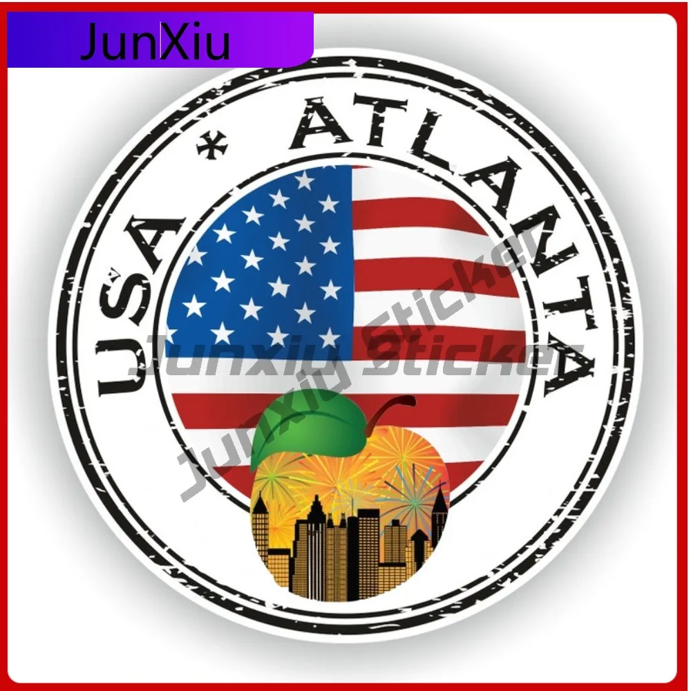 

Atlanta Seal Country Flag Emblem Style Creative Funny Vinyl Car Graphic Sticker Car Decal Exterior Waterproof Anti Scratch
