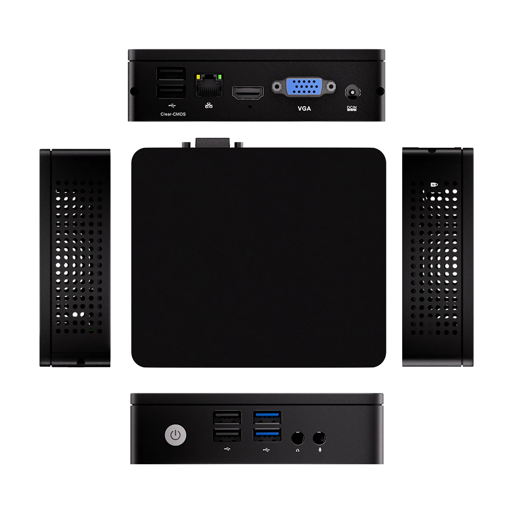 JINGSHA كمبيوتر صغير نهائي منخفض الطاقة مجهزة كمبيوتر صغير x5-Z8350 وحدة المعالجة المركزية 4 جيجابايت رام 64 جيجابايت EMMC WIFI BT 4K