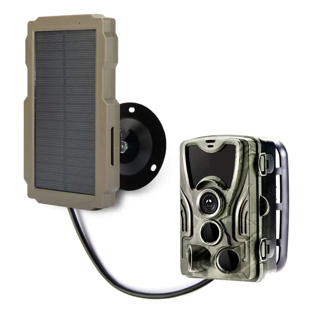 Trail Game Camera Solar Panel Kit 3000mAh 6V-12V Rechargeable Solar Charger for Outdoor Hunting Camera Accessories