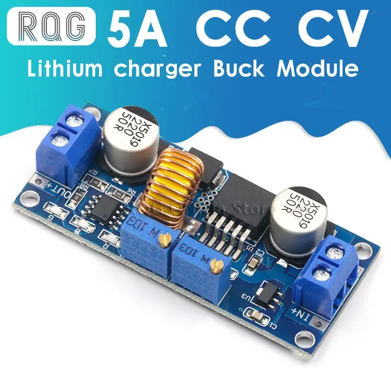 CC/CV 5A Lithium Charger Board XL4015 Adjustable 6-38V To 1.25-36V DC Step Down Power Supply Buck Module