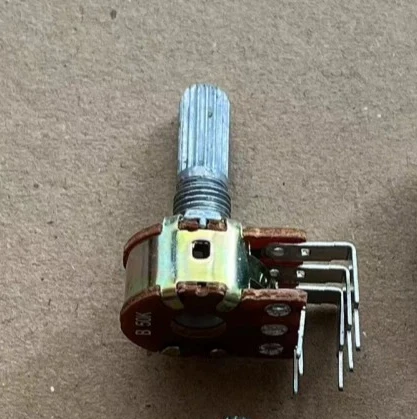 20pcs 148 Type Dual Bent Pin Potentiometer B50K B503 Vertical 6Pin Amplifier Volume Rotary Potentiometer