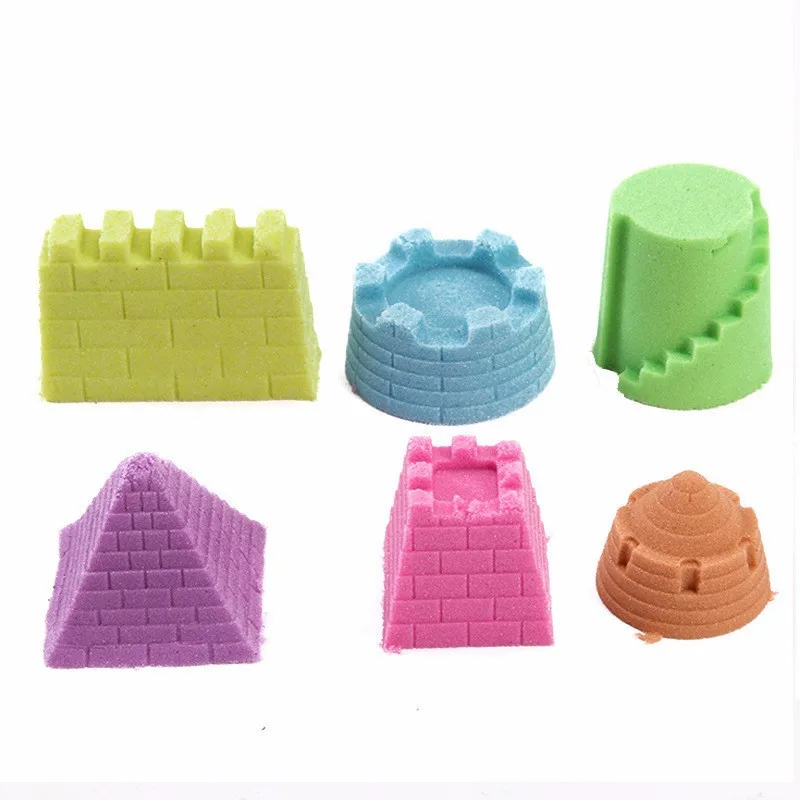 6Pcs/Set Kids Castle Sand Clay Mold Building Pyramid Sandcastle Beach Sand Toy For Children Model Building Kits Educational Toys