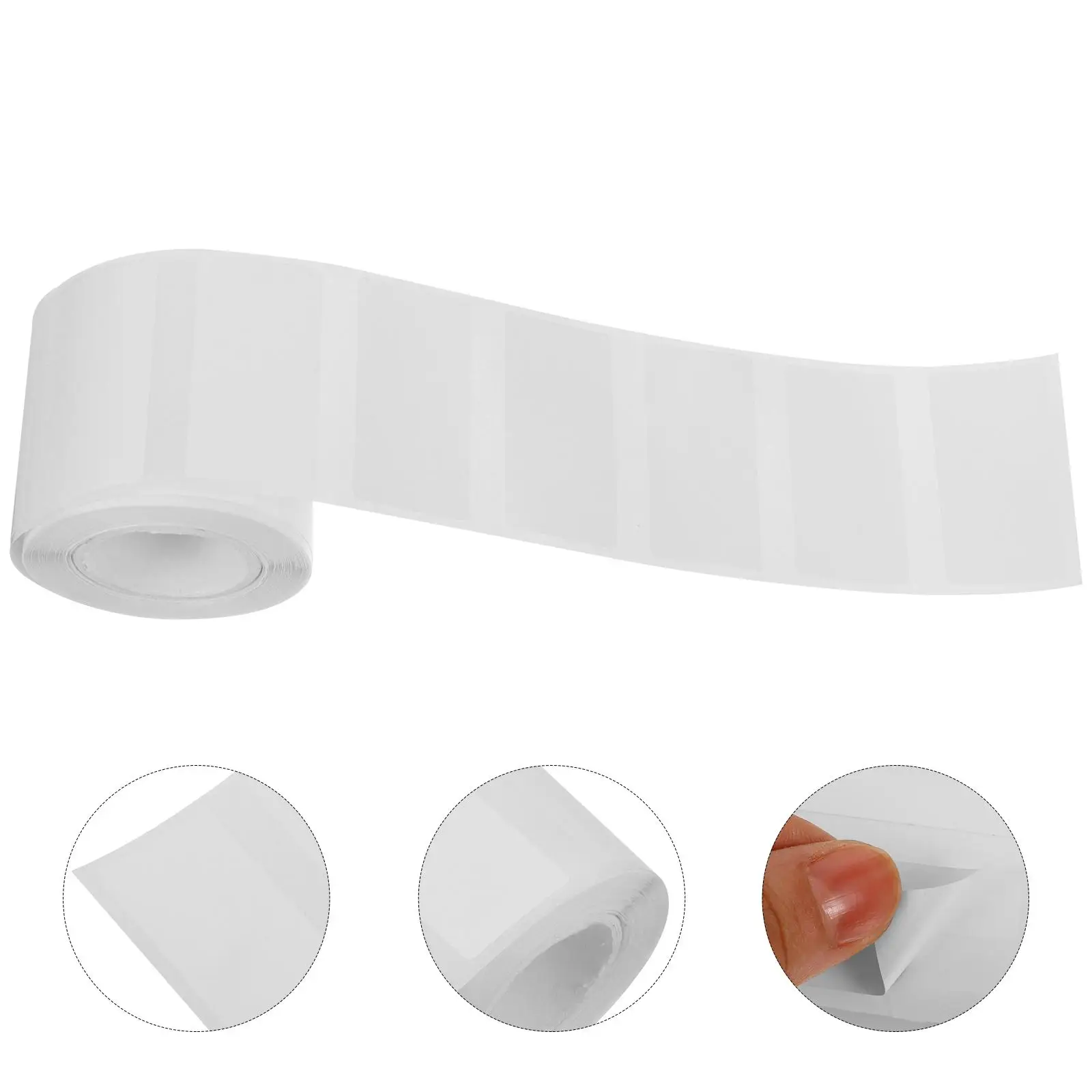 Spice Bottle Label Sticker 40mmx20mm White PVC Self Adhesive Multi Function Tag Decal for Jars Storage Food ganization Office