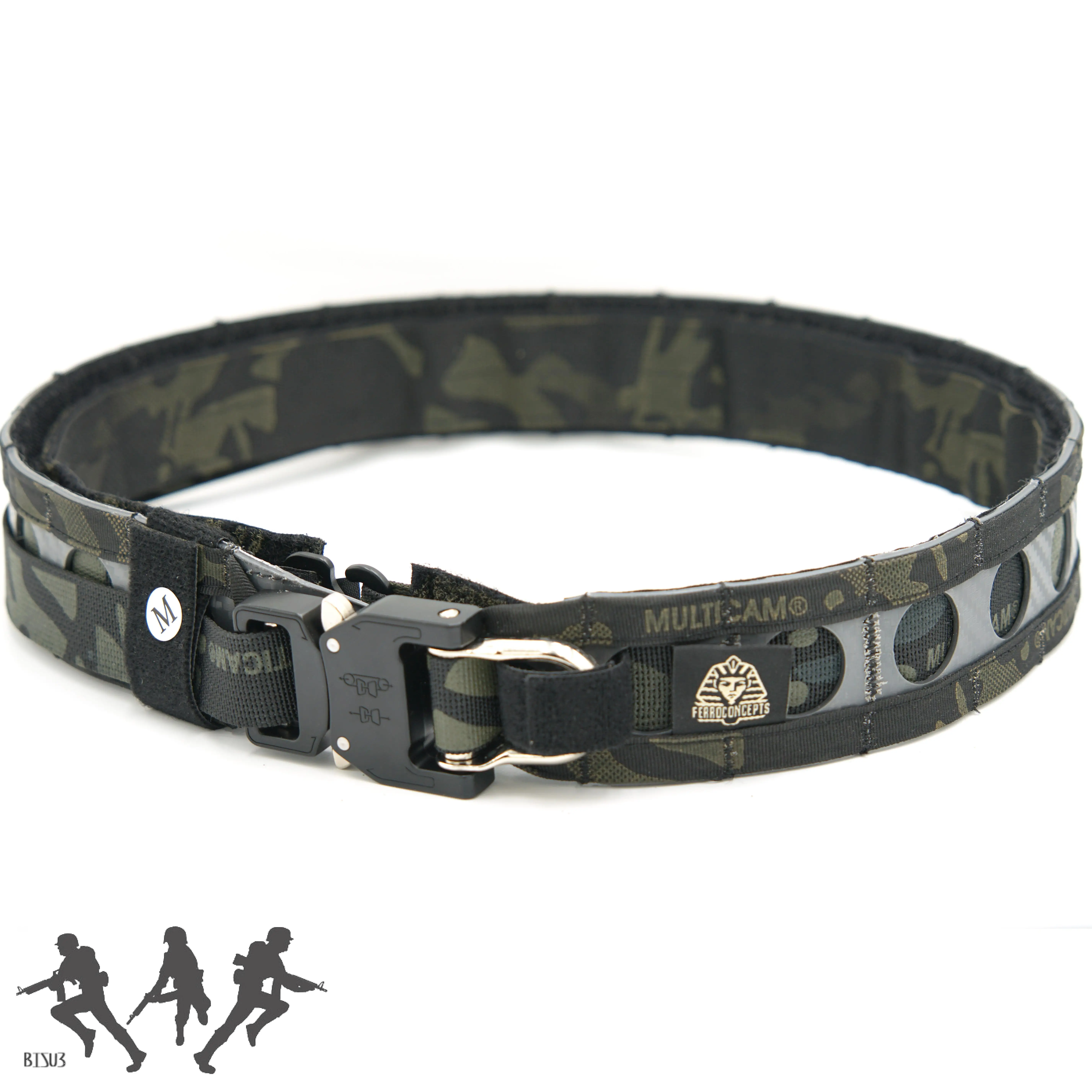 Tactical Bison Belt Shape Waist Seal Metal buckle Military Airsoft Waistband Inside and Outside Style Ferro style Belt