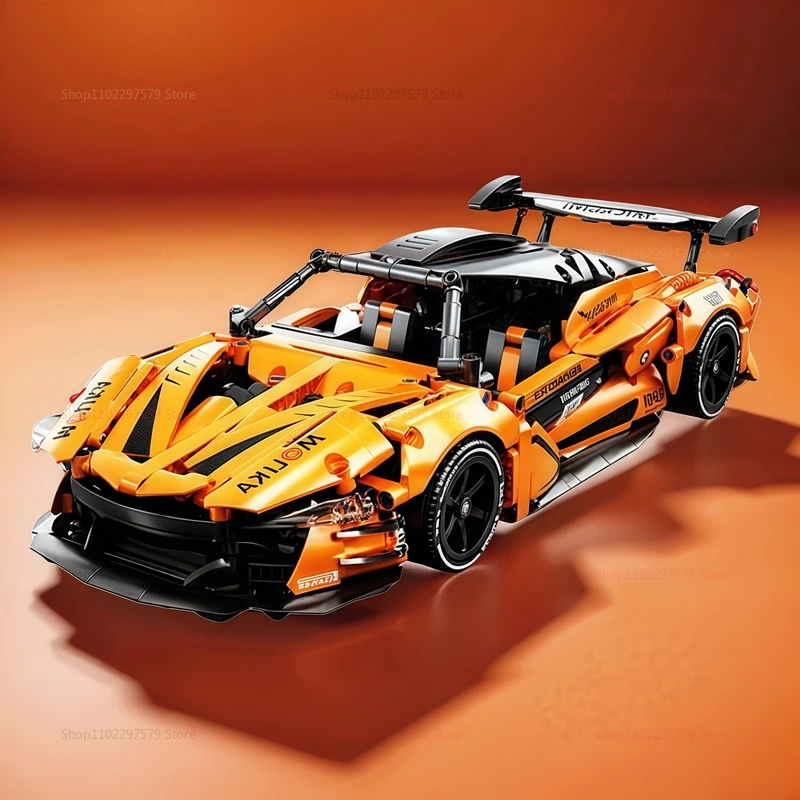 جديد 1200 قطعة 1:14 مقياس سباق السيارات عدة RS12 الميكانيكية سيارة رياضية اللبنات مجموعة للبالغين والأطفال هدية تحصيل نموذج #3