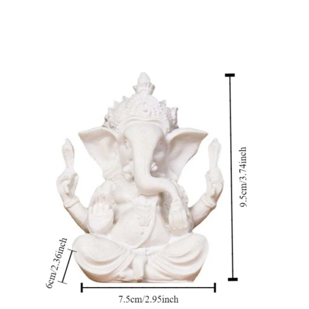 Statuetta di elefante in arenaria Ganesha, meditazione seduta, cultura orientale, statuetta buddista, ornamento, scultura in pietra arenaria