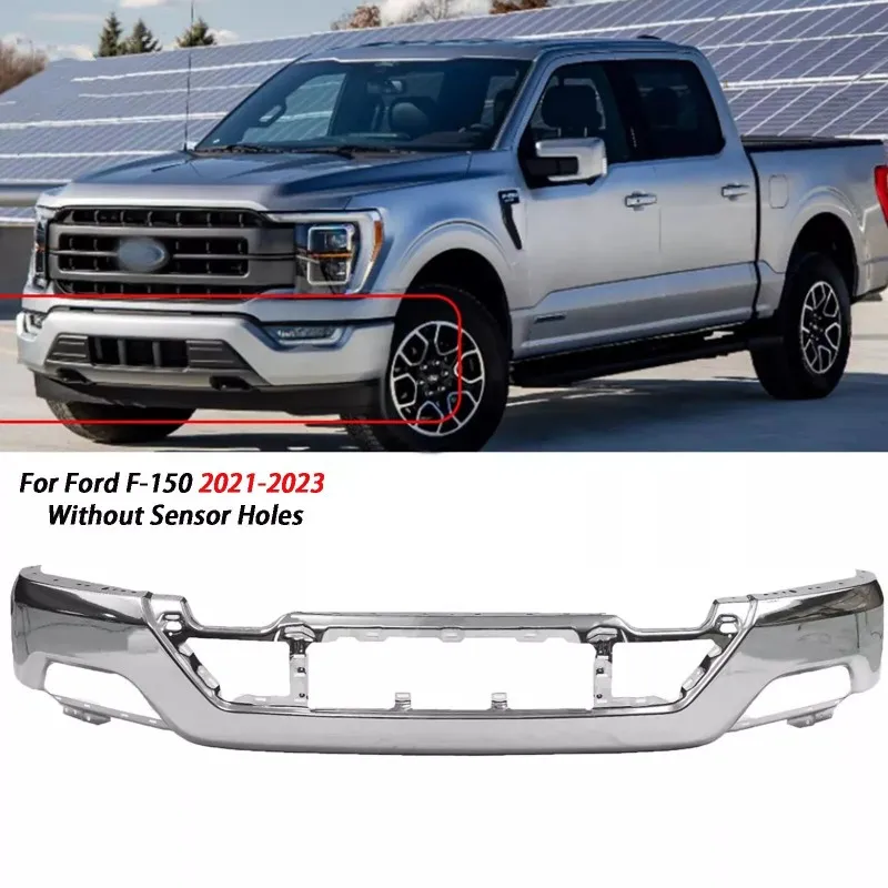 

Steel Chrome Front Bumper Face Bar Bumper Front Bumper for Ford F150 F-150 2021-2023 FO1002463