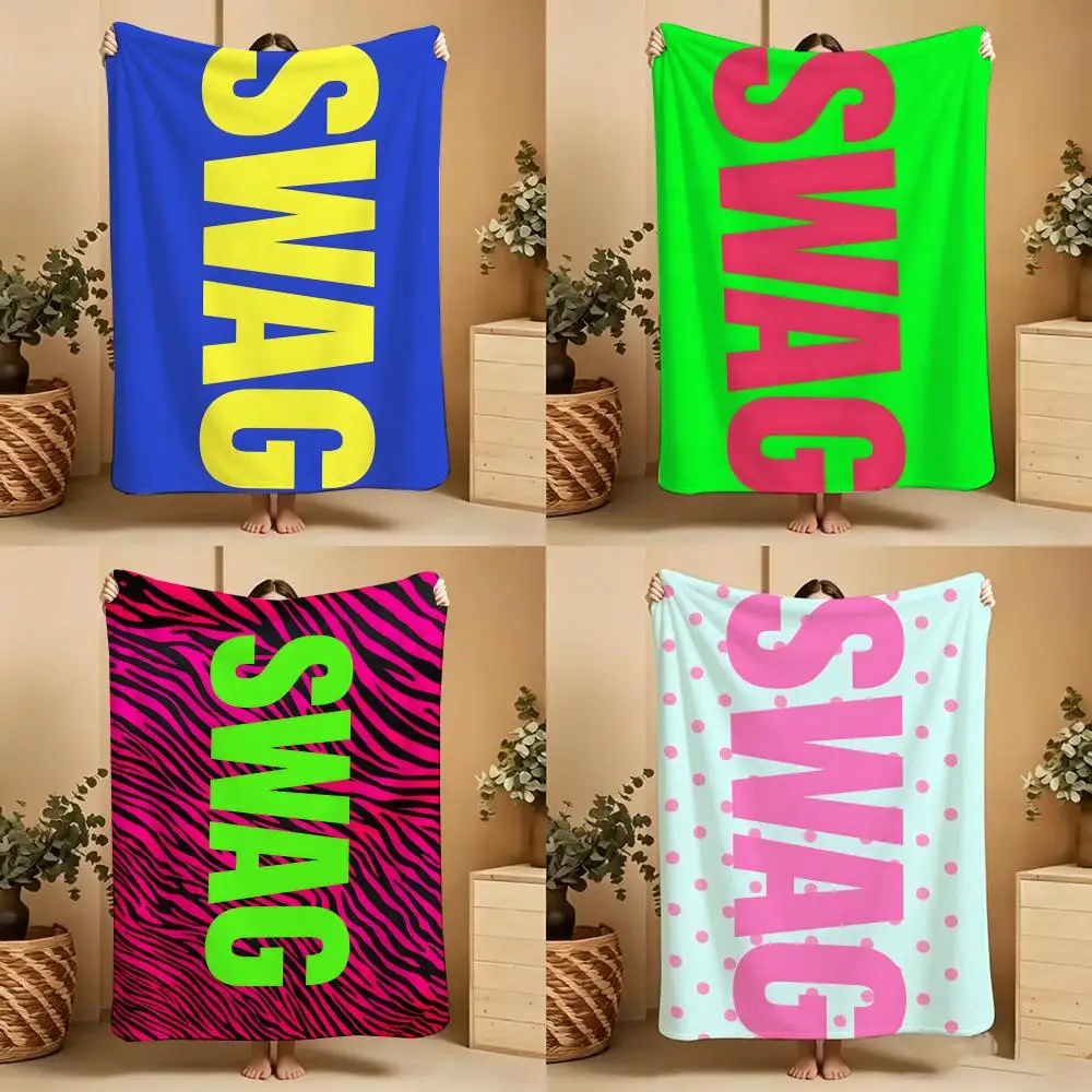 Artwork S-SWAG Throw Soft Warm Throw Blanket for Bedroom Living Room Bed Travel Camping Picnic Gift