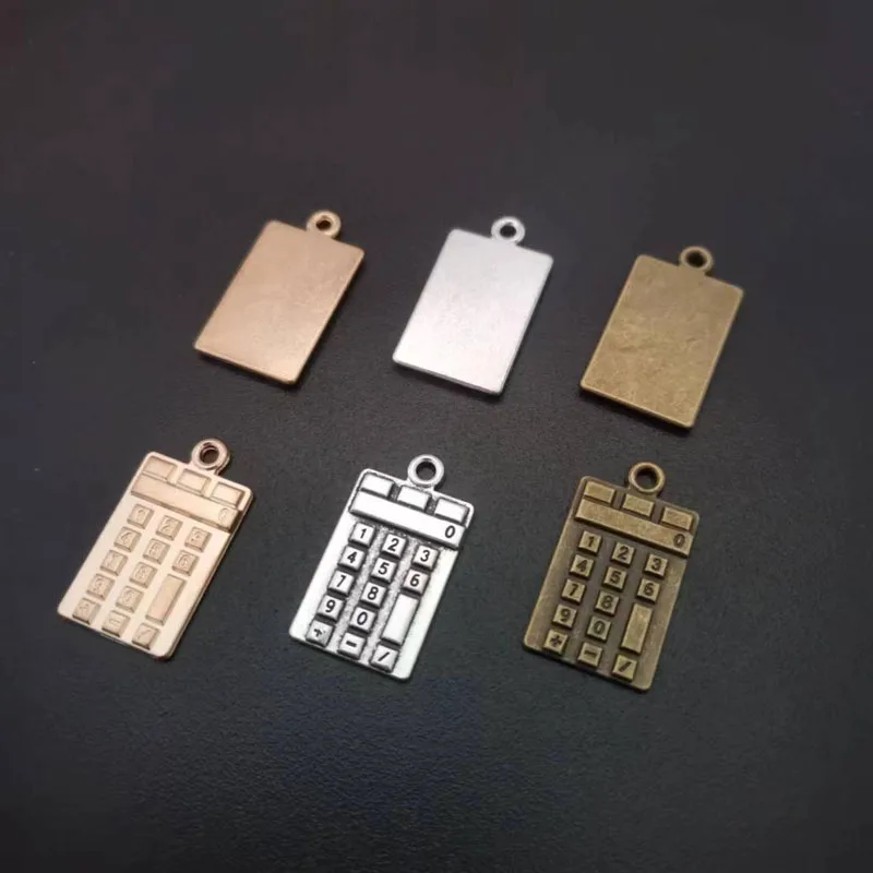 8pcs 23x13mm Alloy Calcultor Charms Pendant Fit For DIY Jewelry Making