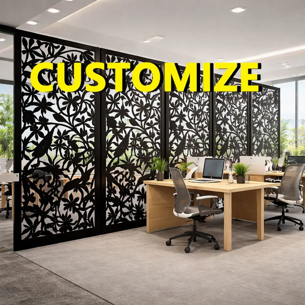 Any Size Custom 3D Texture WPC Protective Fence Thick Aluminum Support Frame Outdoor Yard Pool Factory Privacy Isolation Barrier