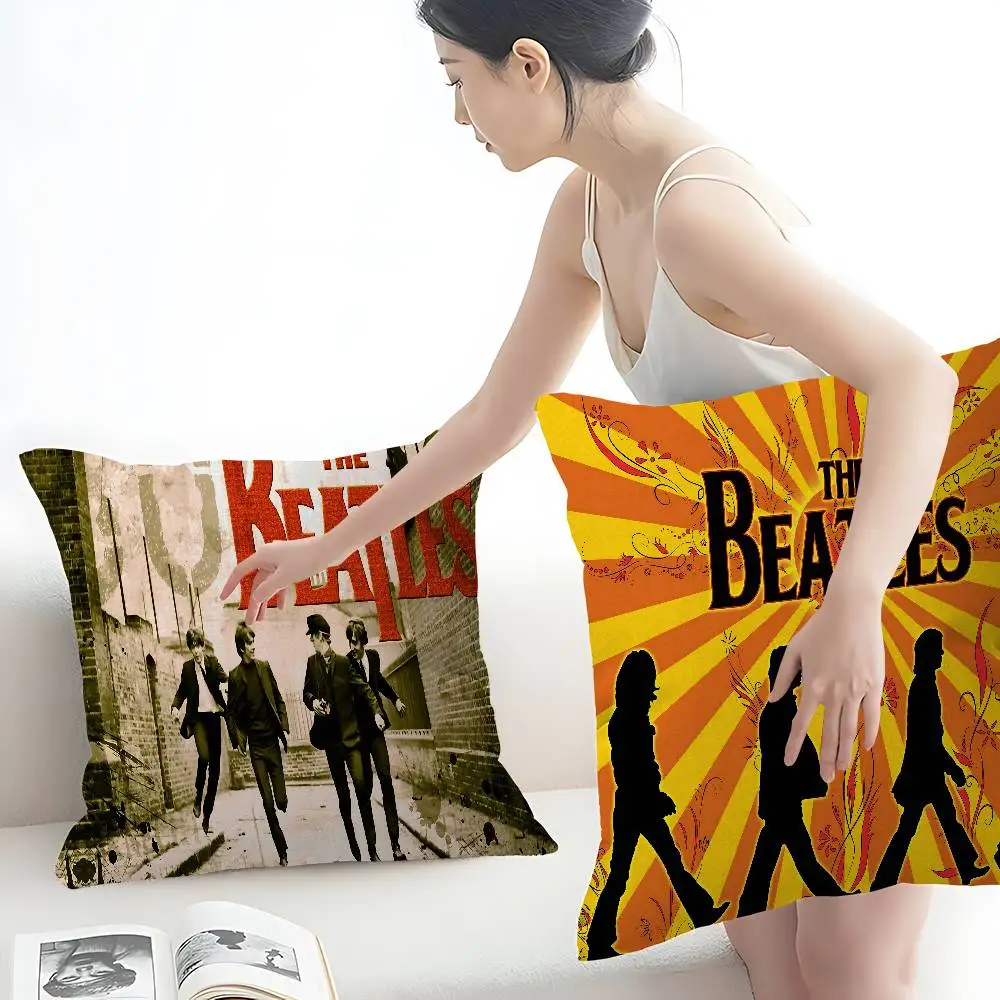 T-The-B-Beatles Rock Band Personalized Pillow Cover Kids Bedroom Wild Party Decor Pillowcase kid Birthday shower Gift