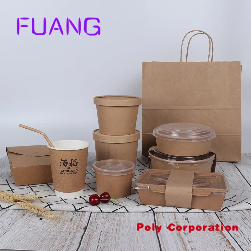 Custom  Disposable takeaway fast food paper box custom design eco friendly food packaging