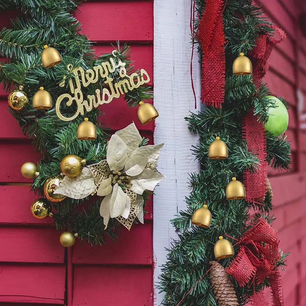 4PCS Vintage 2.85cm Metal Wind Chimes DIY Jingle Ornament Jingle Bells Hanging Anti-theft Bell Home Decor