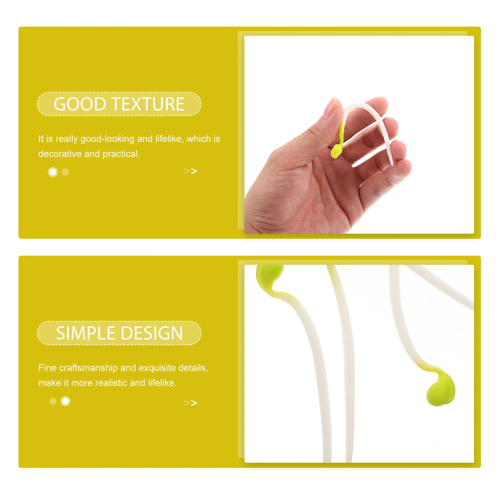 

50pcs Imitated Photoing Food Prop Decor Decors Bean Sprout Lifelike Fake Food Props For Photography Display Home Accessories