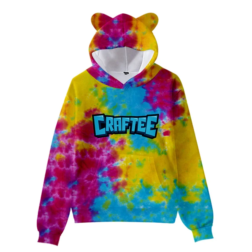 4 To 14 Years Kids Hoodies Craftee Face 3D Printed Hoodie Sweatshirt Boys Girls Anime Cartoon Brand Jacket Coat Children Clothes