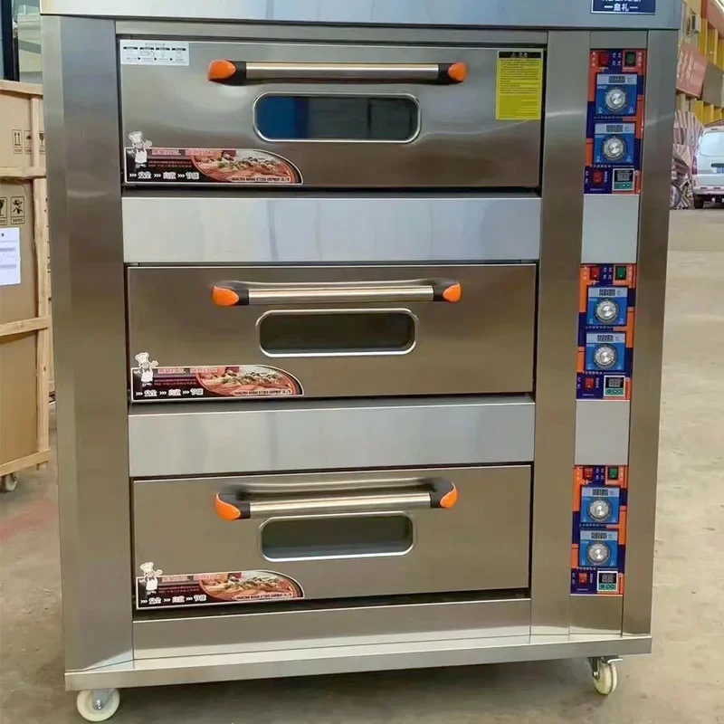 Industrial bread oven electric gas double desk commercial baking bakery,industrial for baking pizza