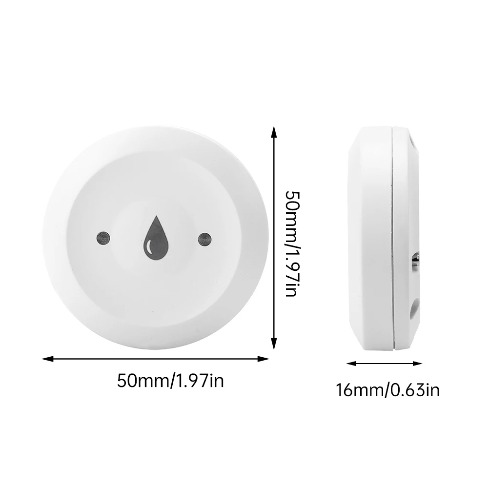 Imagem -06 - Tuya Zigbee Sensor de Imersão de Água App Inteligente Monitoramento Remoto Detector de Vazamento de Água Alarme de Vazamento 3v