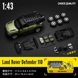 CCA 1:42 Land Rover Defender 110 2018 Ford Mustang Alloy Toy Car Model Racing Alloy assembly series sports cars Fitting styles