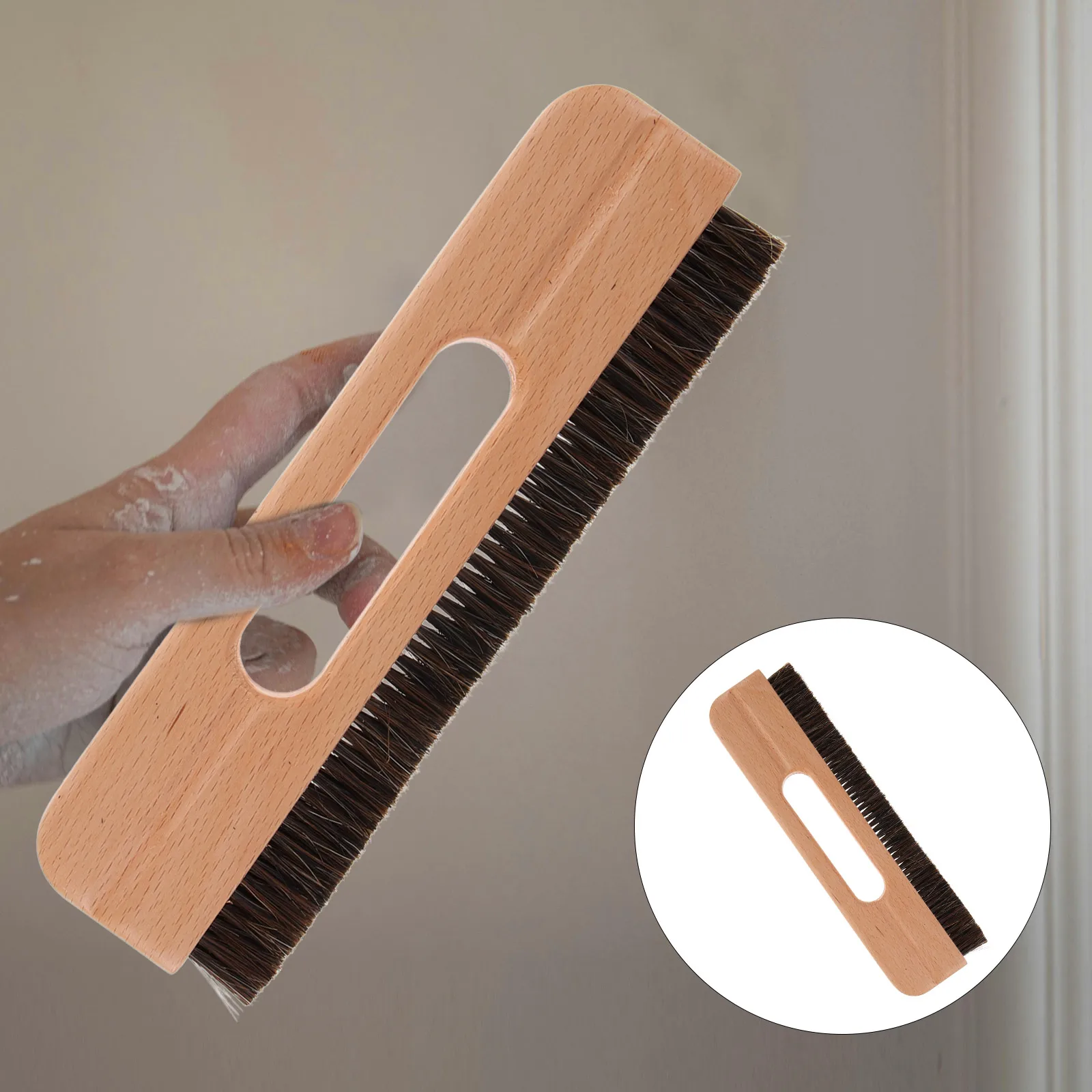 

Professional Wallpaper Brush Soft Bristles Ergonomic Wooden Handle Multi-Functional Paste Brush For Wall Coverings Murals