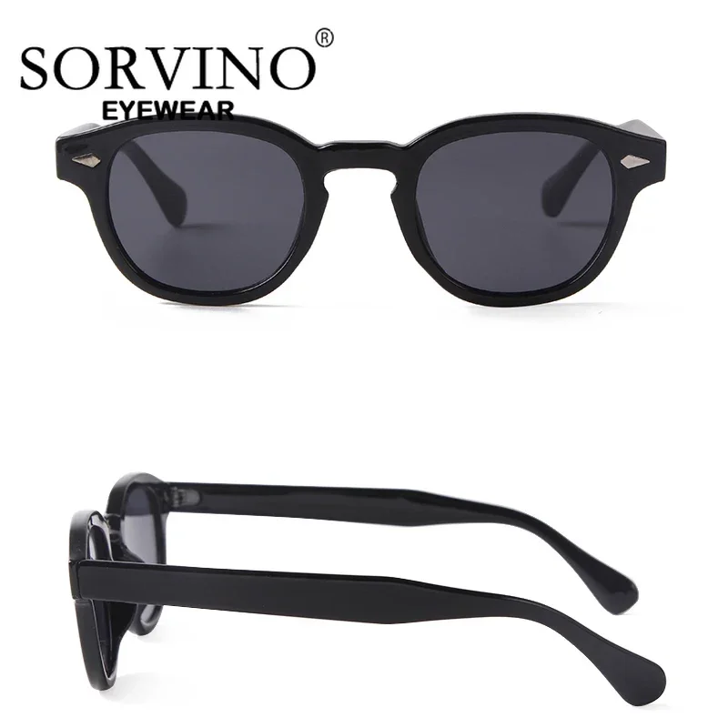 SORVINO 2025 Round Retro Rivet Tortoiseshell Sunglasses Women Men Brand Design Vintage Leopard Blue Len Square Sun Glasses UV400