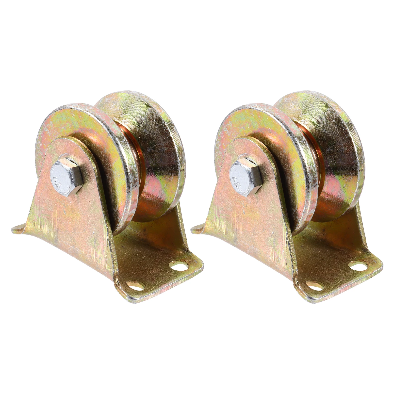 

2pcs V Shaped Track Wheels Steel Bracket Rust Proof Heavy Duty Sliding Gate Roller For Door Window Frame V-Groove Wheel