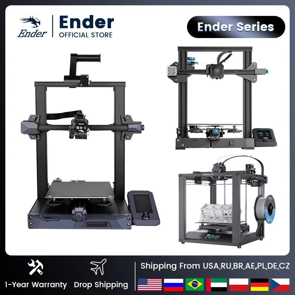 Creality FDM 3D 프린터, Ender 3 V2/Ender-3/Ender-3 S1/Ender-3 Pro/Ender-5/Ender 5 Pro/Plus/Ender-6 FDM 프린터, Impresora 3D 