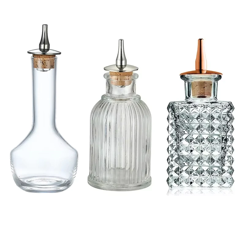 Bitters Bottle - Glass Vintage Bottle, Decorative Bottles with Dash Top, Dasher Bottles for Making Cocktail Great For Bartender